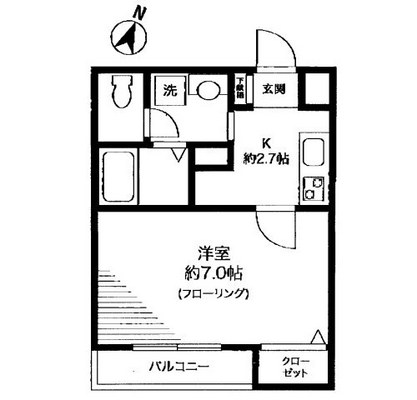 白山賃貸マンション・1K